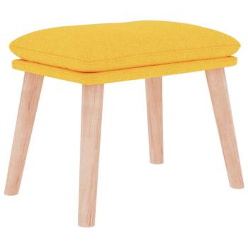 Relaxsessel mit Hocker Senfgelb Stoff