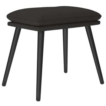 Relaxsessel mit Hocker Schwarz Stoff