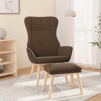 ARDEBO.de - Relaxsessel mit Hocker Braun Stoff