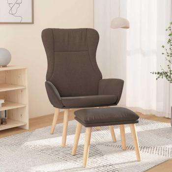 ARDEBO.de - Relaxsessel mit Hocker Taupe Stoff