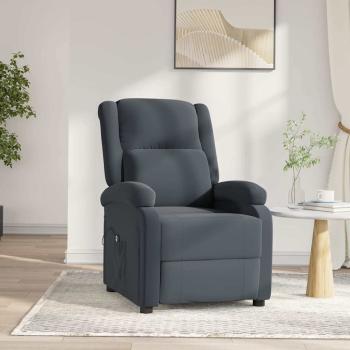 ARDEBO.de - Relaxsessel Elektrisch Dunkelgrau Samt
