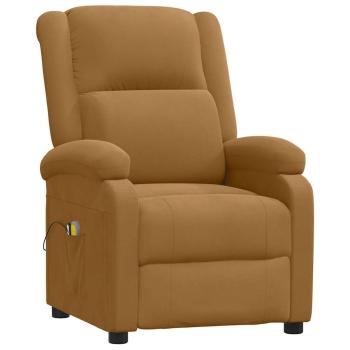 Massagesessel Elektrisch Braun Samt