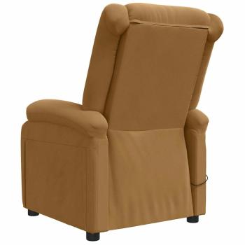 Massagesessel Elektrisch Braun Samt