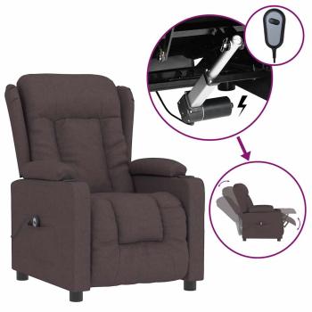 Relaxsessel Elektrisch Dunkelbraun Stoff