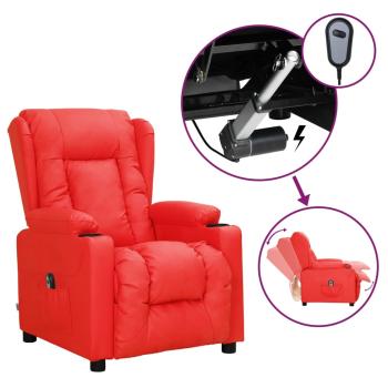 ARDEBO.de - Relaxsessel Elektrisch Rot Kunstleder