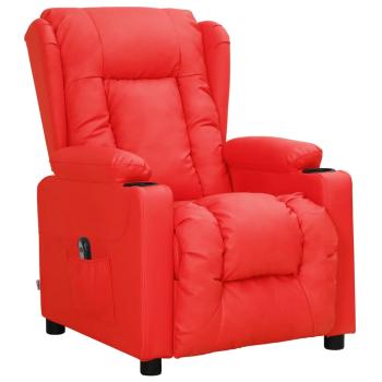 Relaxsessel Elektrisch Rot Kunstleder