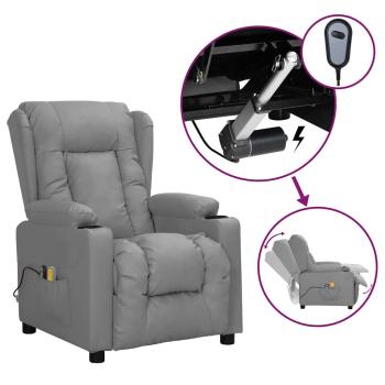 ARDEBO.de - Massagesessel Elektrisch Grau Kunstleder