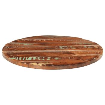 Tischplatte Ø 70x1,5 cm Rund Altholz Massiv