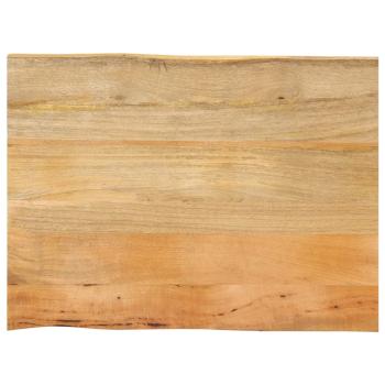 ARDEBO.de - Tischplatte mit Baumkante 70x60x2,5 cm Massivholz Mango