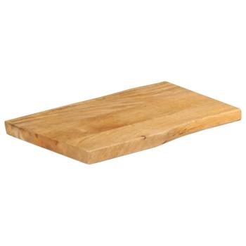Tischplatte mit Baumkante 50x40x2,5 cm Massivholz Mango