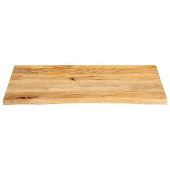 Tischplatte mit Baumkante 70x60x2,5 cm Massivholz Mango