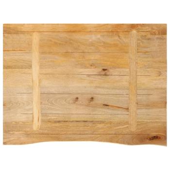 Tischplatte mit Baumkante 70x60x2,5 cm Massivholz Mango