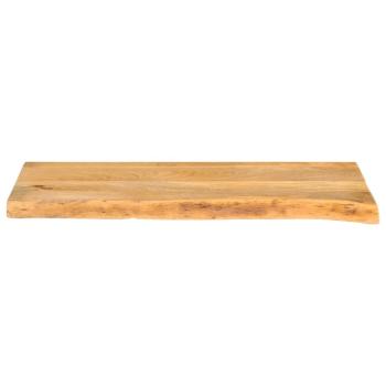 Tischplatte mit Baumkante 80x20x2,5 cm Massivholz Mango