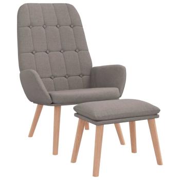 Relaxsessel mit Hocker Taupe Stoff