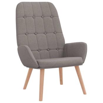 Relaxsessel mit Hocker Taupe Stoff
