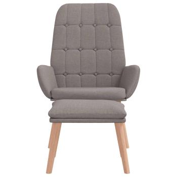 Relaxsessel mit Hocker Taupe Stoff