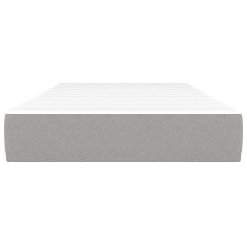 Taschenfederkernmatratze Mittel Hellgrau 100x203x20 cm Stoff