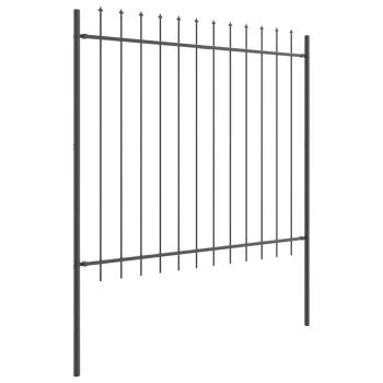 Gartenzaun WOERDEN 9 stk. 15,3 x 1,5 m Grau