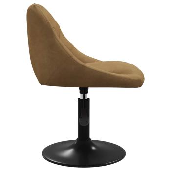 Drehbare Esszimmerstühle 2 Stk. Kunstleder Braun