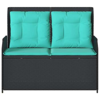 Gartenbank Schwarz Poly-Rattan