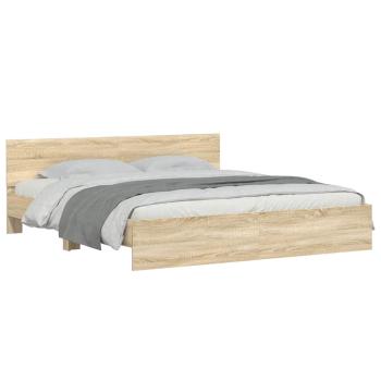 Bettgestell mit Kopfteil Sonoma 193 x 203 cm Holzwerkstoff