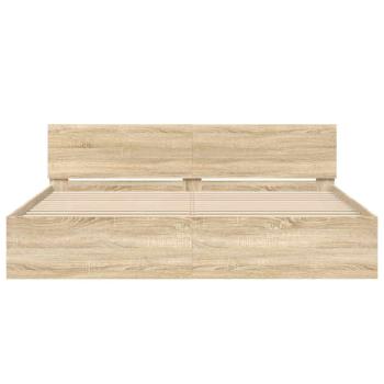 Bettgestell mit Kopfteil Sonoma 193 x 203 cm Holzwerkstoff
