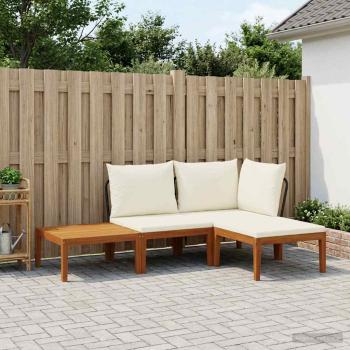 ARDEBO.de - 4 stk. Massives Akazienholz & Seil Natur