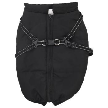 Hundemantel Schwarz L68 Fleece und Polyester