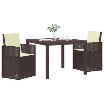 Garten Essgruppe 3 stk. Braun und Creme PP