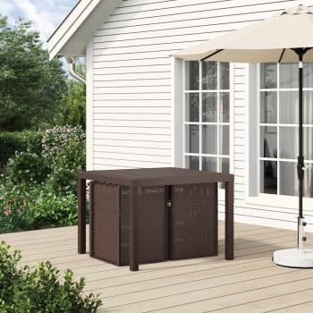 Garten Essgruppe 3 stk. Braun und Creme PP
