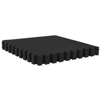 Pool Bodenschutzmatte 40 stk. Schwarz 14,4 m² EVA-Schaum