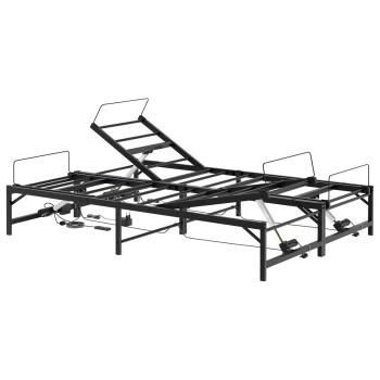 Elektrisch verstellbares Bettgestell Schwarz 120 x 200 cm Stahl