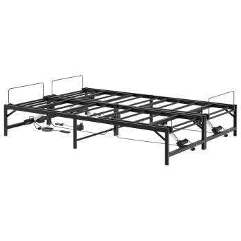 Elektrisch verstellbares Bettgestell Schwarz 120 x 200 cm Stahl