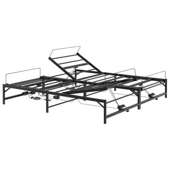 Elektrisch verstellbares Bettgestell Schwarz 96 x 200 cm Stahl