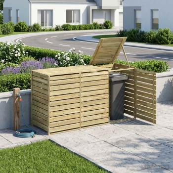 ARDEBO.de - Mülltonnenbox für 3 Tonnen 240 L Imprägniertes Kiefernholz