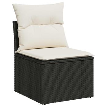Sofa Set 6 stk. 4-Sitzanzahl Schwarz und Cremeweiß