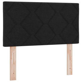 Boxspringbett mit Matratze Schwarz 80 x 200 cm Stoff