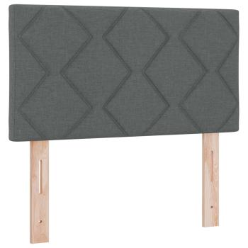 Boxspringbett mit Matratze Dunkelgrau 90 x 200 cm Stoff