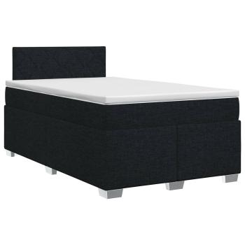 Boxspringbett mit Matratze Schwarz 120 x 190 cm Stoff