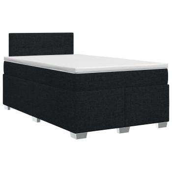 Boxspringbett mit Matratze Schwarz 120 x 200 cm Stoff
