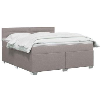 Boxspringbett mit Matratze Taupe 140 x 190 cm Stoff