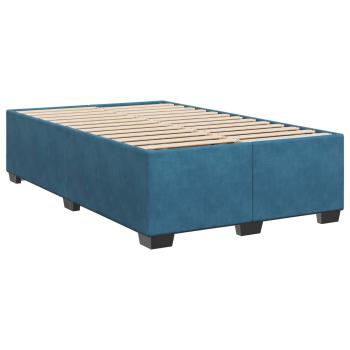 Boxspringbett mit Matratze Dunkelblau 120 x 200 cm Samt