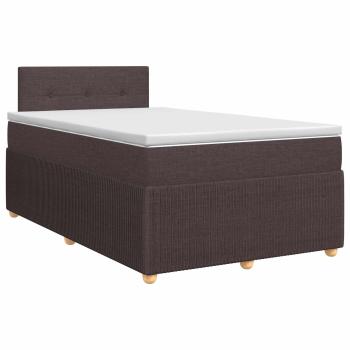 Boxspringbett mit Matratze Dunkelbraun 120 x 200 cm Stoff
