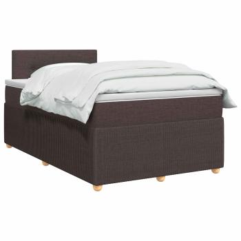 Boxspringbett mit Matratze Dunkelbraun 120 x 200 cm Stoff