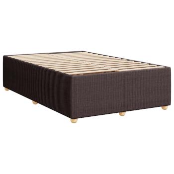 Boxspringbett mit Matratze Dunkelbraun 120 x 200 cm Stoff