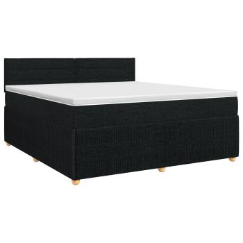 Boxspringbett mit Matratze Schwarz 140 x 190 cm Stoff