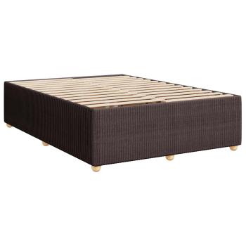 Boxspringbett mit Matratze Dunkelbraun 140 x 190 cm Stoff