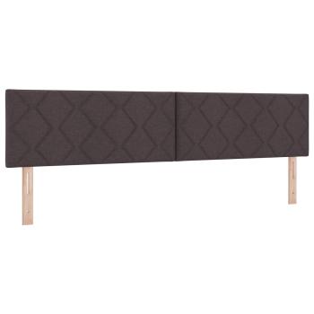 Boxspringbett mit Matratze Dunkelbraun 200 x 200 cm Stoff