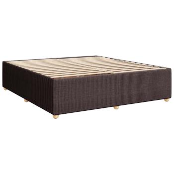 Boxspringbett mit Matratze Dunkelbraun 200 x 200 cm Stoff