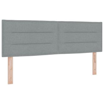 Aufbewahrungsbett mit Matratze Hellgrau 140 x 190 cm Samt